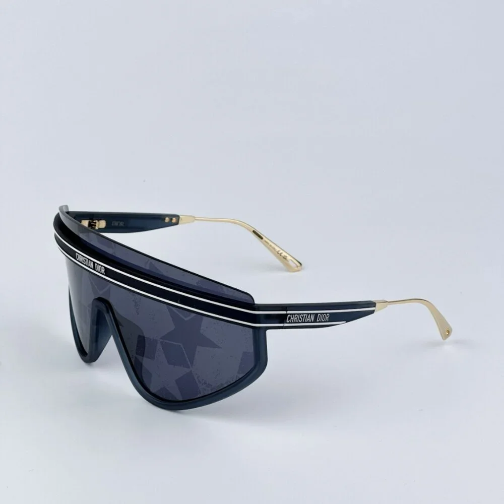 Dior Men BRAND NEW Sunglasses Matte Navy Blue Silver Mask DIORCLUB M2U